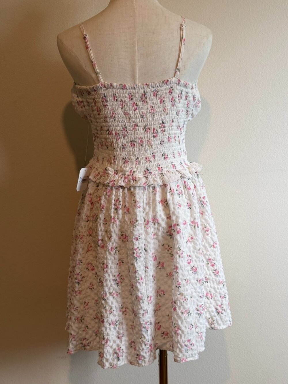 Altar'd State White Pink Floral Mini Dress S | Cottagecore Coquette - Picture 5 of 10